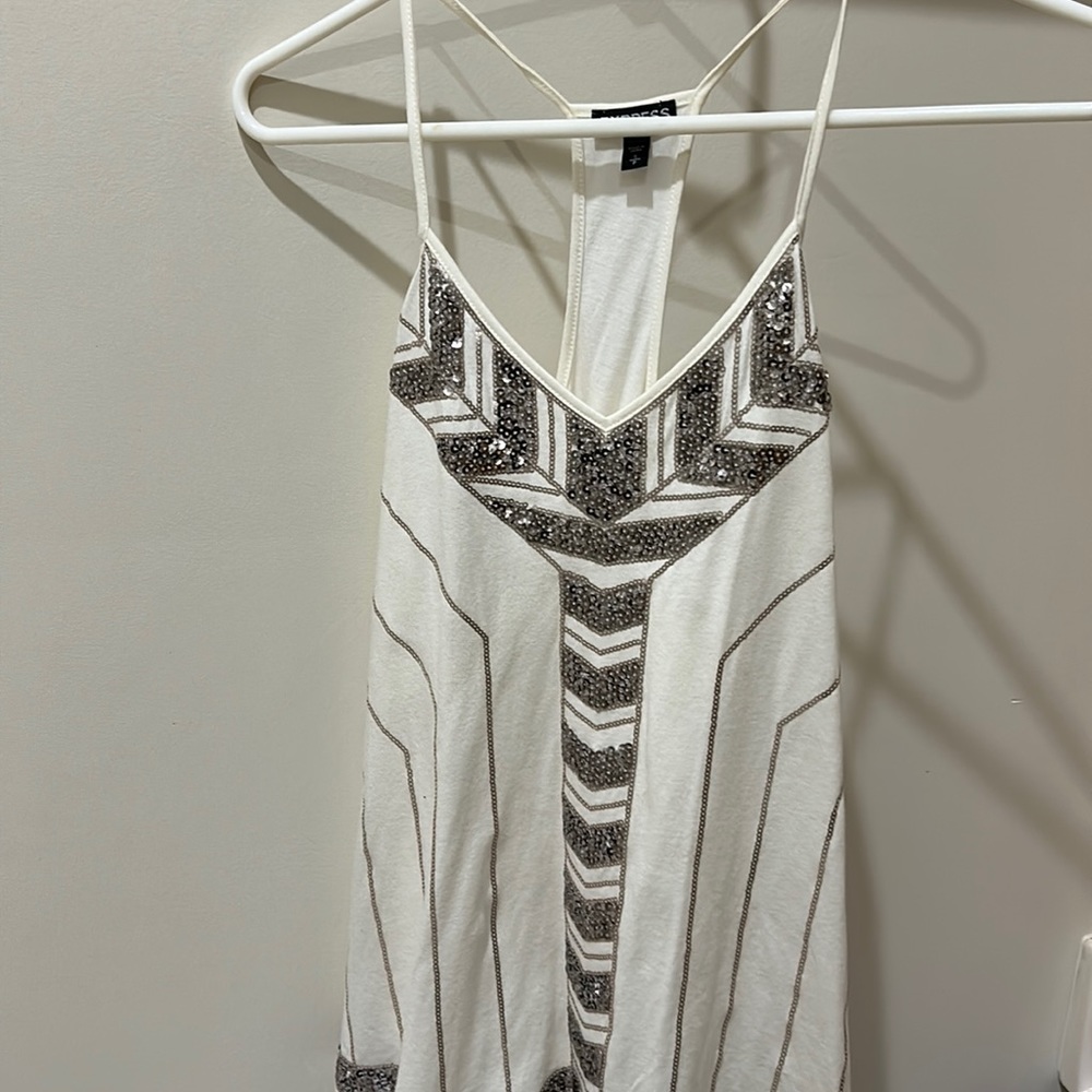 Cotton beaded express tank top